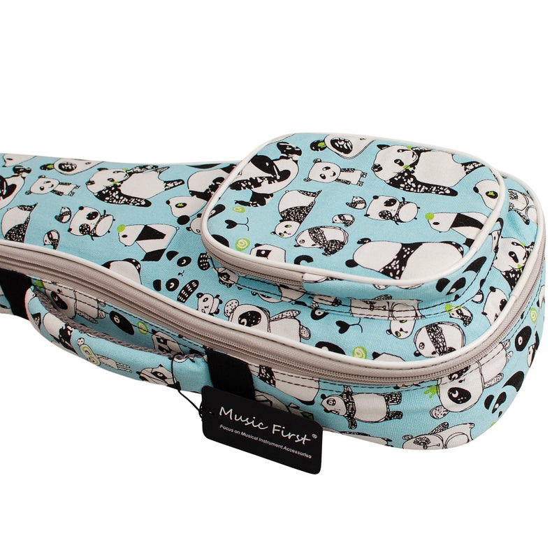 MUSIC FIRST Canvas PANDA ukulele case ukulele bag ukulele cover Ukulele backpack Ukulele Gig Bag (21 inch Soprano, PANDA) - Image 5